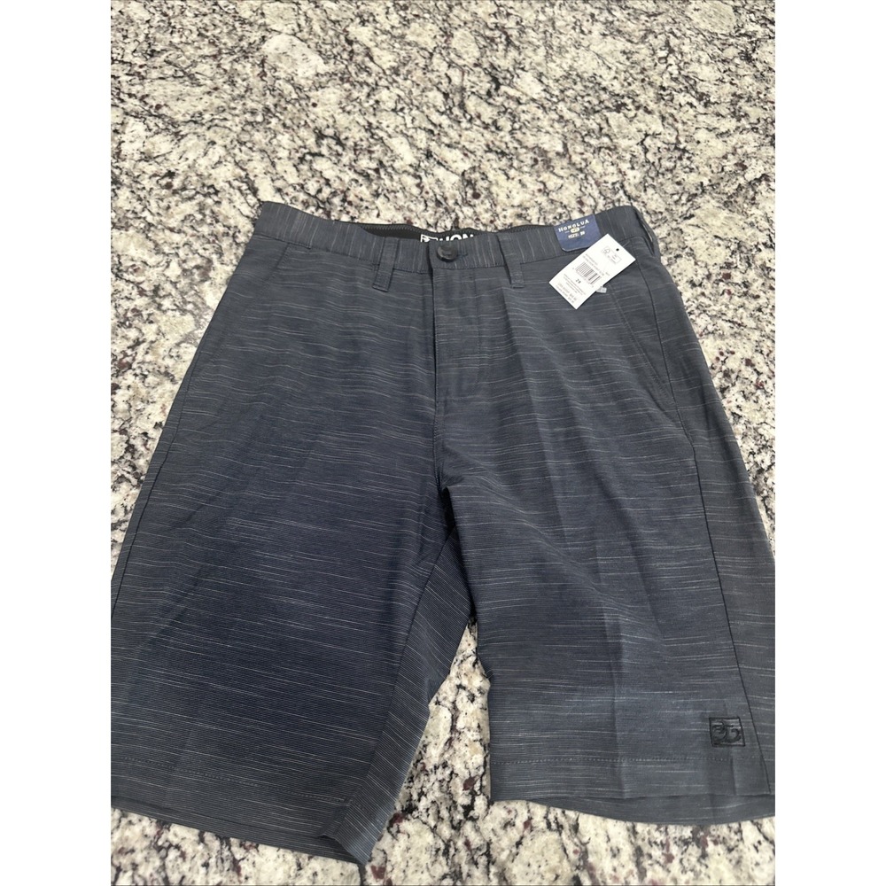 Honolua Hawaii Grey  Polyester‎ Cotton Blend Shorts Size 29 Zip Pocket